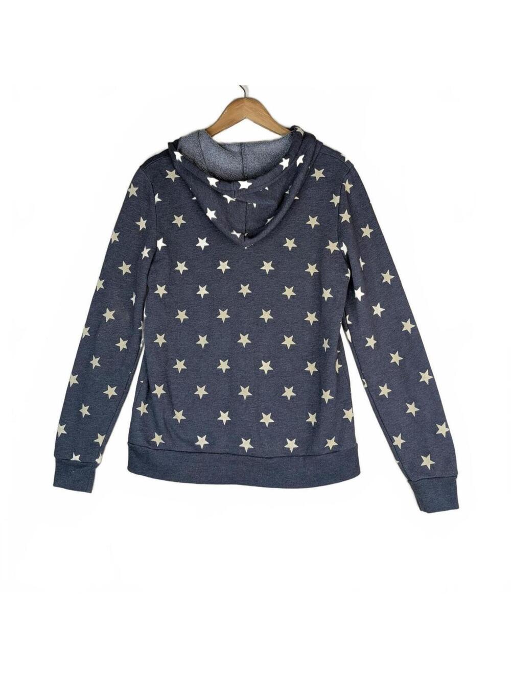 Alternative Ladies' Star Print Hooded Pullover Hoodie Size Large - Picture 2 of 3